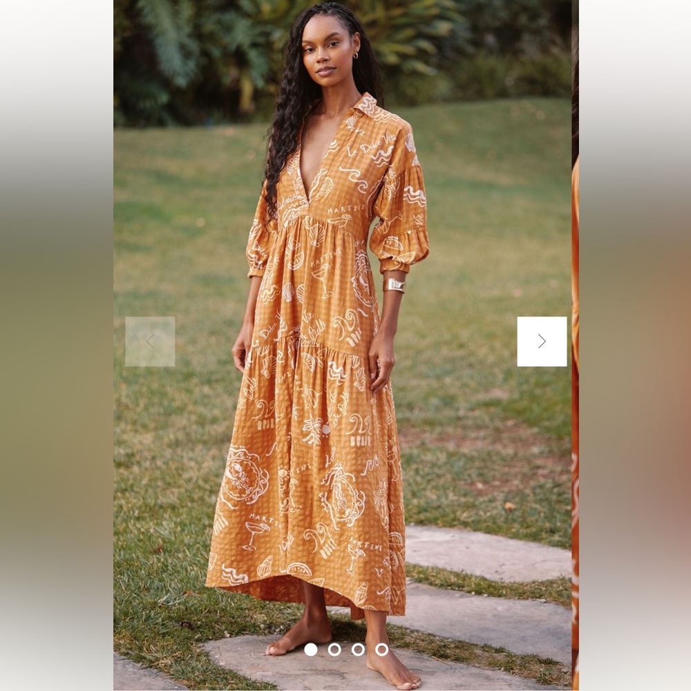 Elegant Orange Maxi Dress